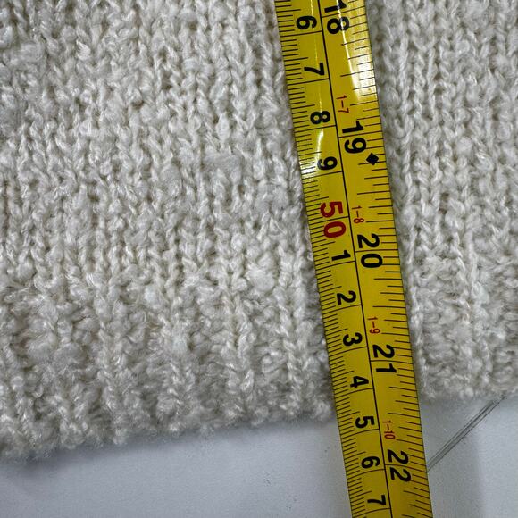 VTG Tanner Ivory Loose Knit Open Cardigan Sweater Wool Blend Women's Med 80s - Picture 4 of 6